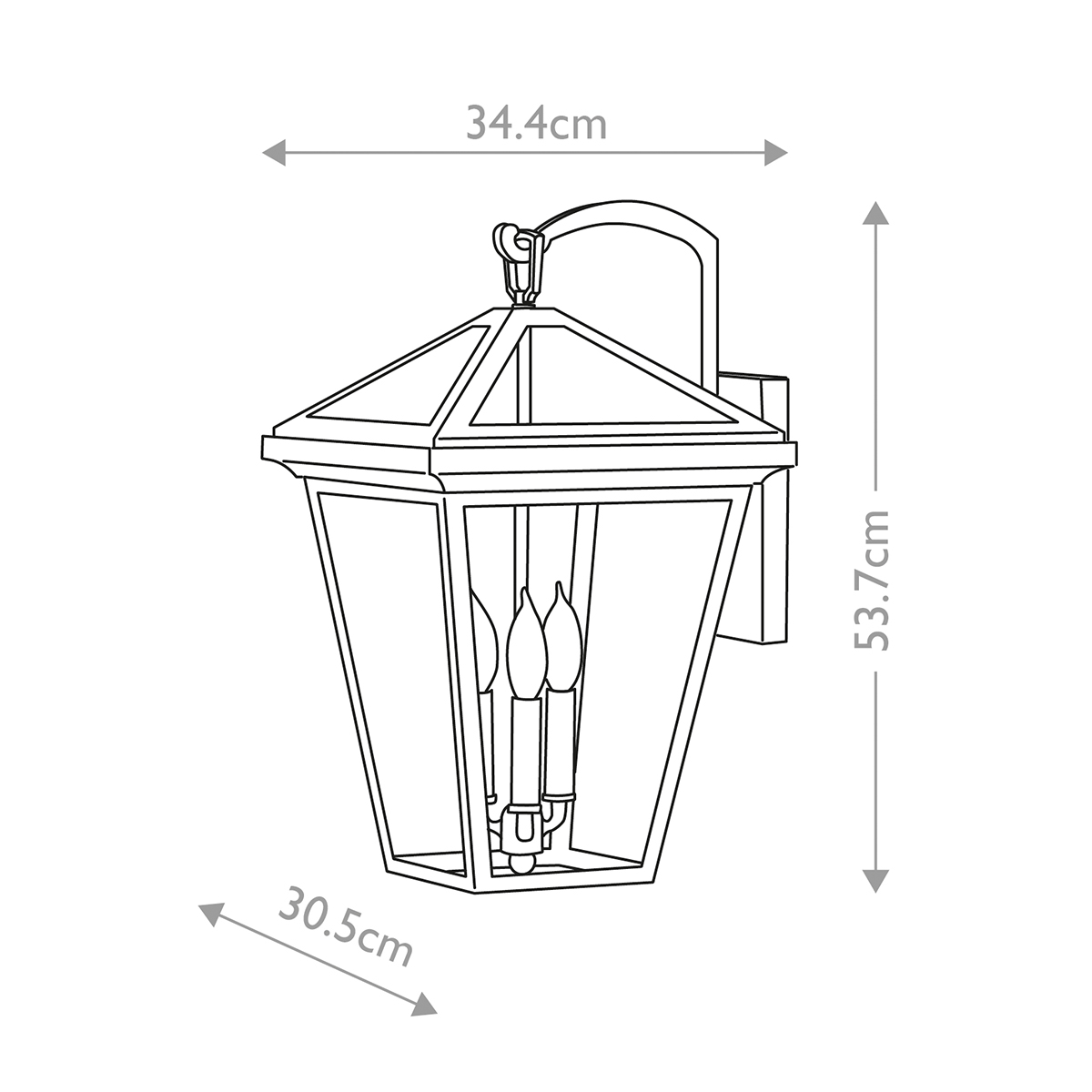 Alford Place 54cm Noir lampe d’extérieur De Elstead Lighting - Alford Place &auml;r en klassisk och elegant fasadlampa som kombinerar tidl&ouml;s design med h&ouml;g kvalitet.