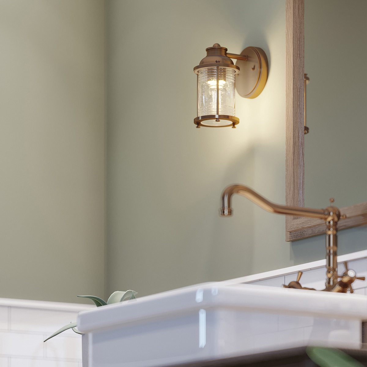Ashland Bay 20cm Laiton lampe de salle de bain De Elstead Lighting - Ashland Bay est une lampe de salle de bain élégante et classique qui allie robustesse et design intemporel.