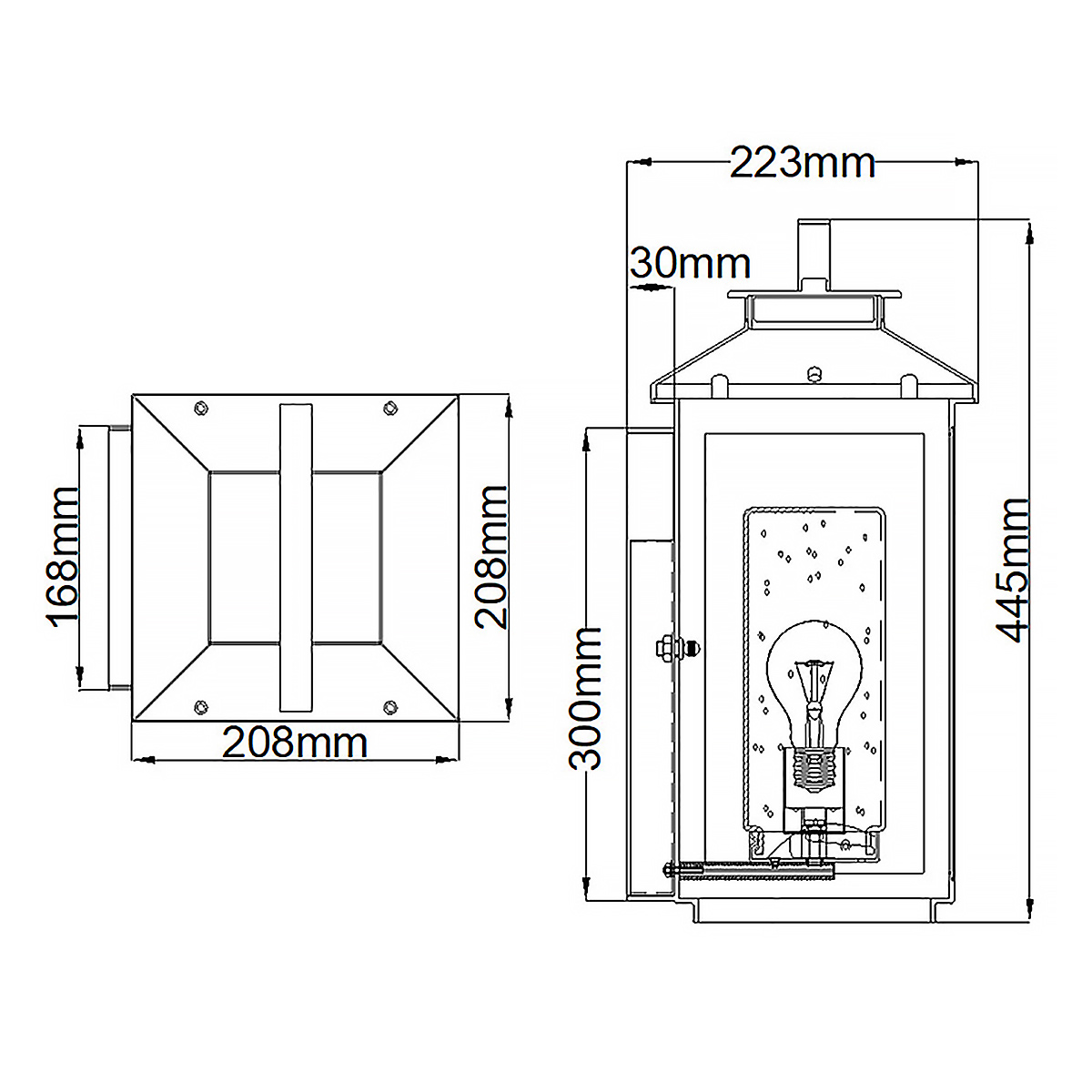 Atwater 45cm Laiton lampe d’extérieur De Elstead Lighting - Med IP44-klassning &auml;r Atwater skyddad mot fukt och v&auml;derp&aring;verkan, vilket g&ouml;r den till en elegant och l&aring;ngvarig l&ouml;sning f&ouml;r entr&eacute;er, uteplatser och tr&auml;dg&aring;rdsmilj&ouml;er.