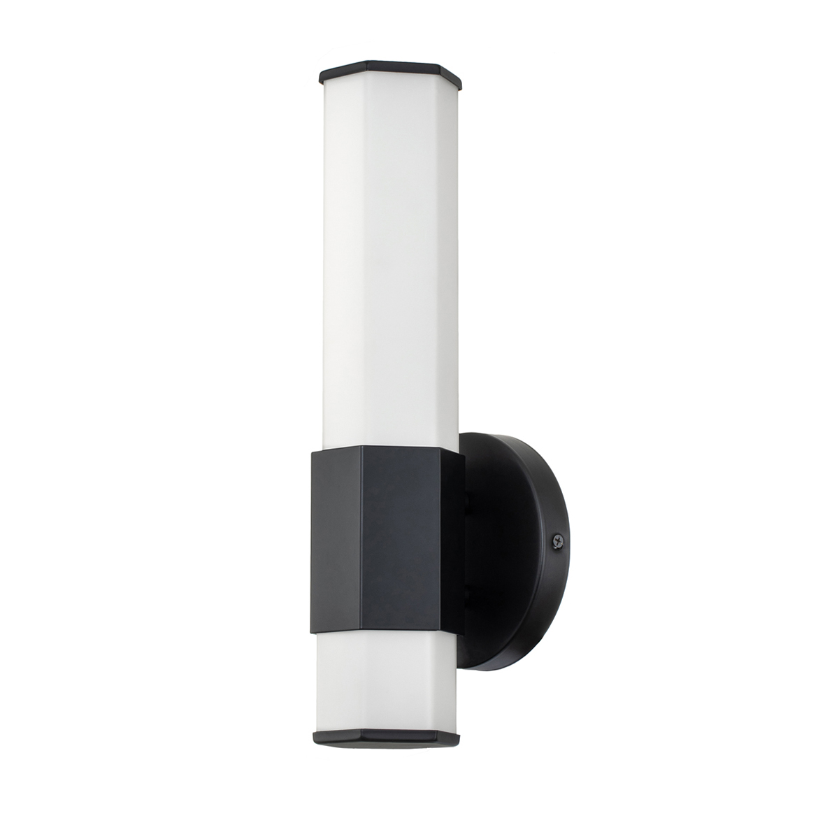 Facet 35cm Noir lampe de salle de bain De Elstead Lighting - Facet est une lampe de salle de bain moderne et élégante qui allie fonctionnalité et esthétique.