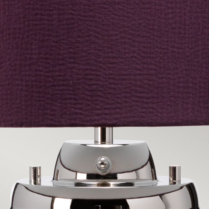 Milne 64cm Violet lampe de table De Elstead Lighting - Till sk&auml;rmen beh&ouml;vs en E27 ljusk&auml;lla (ej inkluderad) och till basen ing&aring;r en utbytbar 8W LED GU10-lampa, som ger 560 lumen vid en f&auml;rgtemperatur p&aring; 3000K.