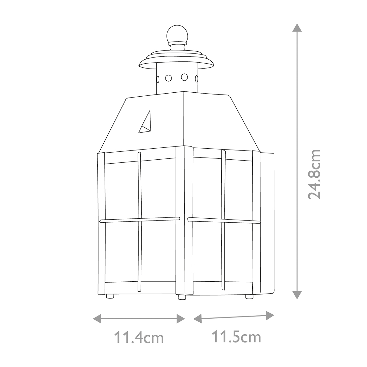 Nantucket 25cm Laiton antique lampe d’extérieur De Elstead Lighting - Tillverkad av massiv m&auml;ssing och glas, erbjuder den en robust och elegant konstruktion som &aring;ldras vackert &ouml;ver tid.