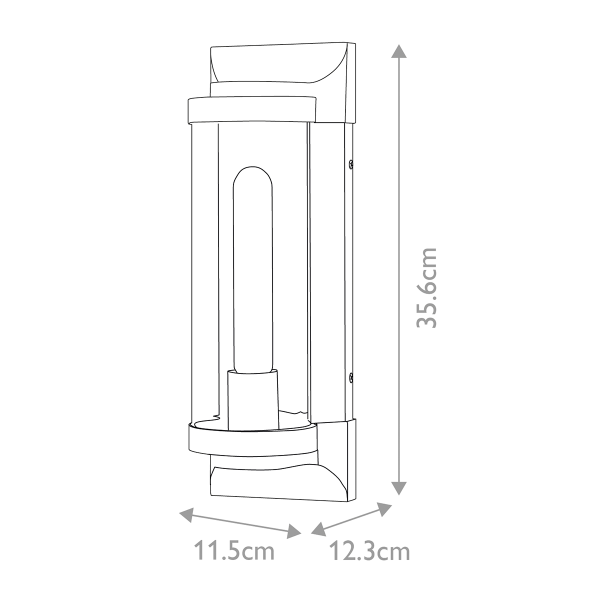 Pearson Noir lampe d’extérieur De Elstead Lighting - Tillverkad av aluminium, m&auml;ssing och glas, erbjuder den en robust och h&ouml;gkvalitativ konstruktion med en vacker texturerad svart finish.