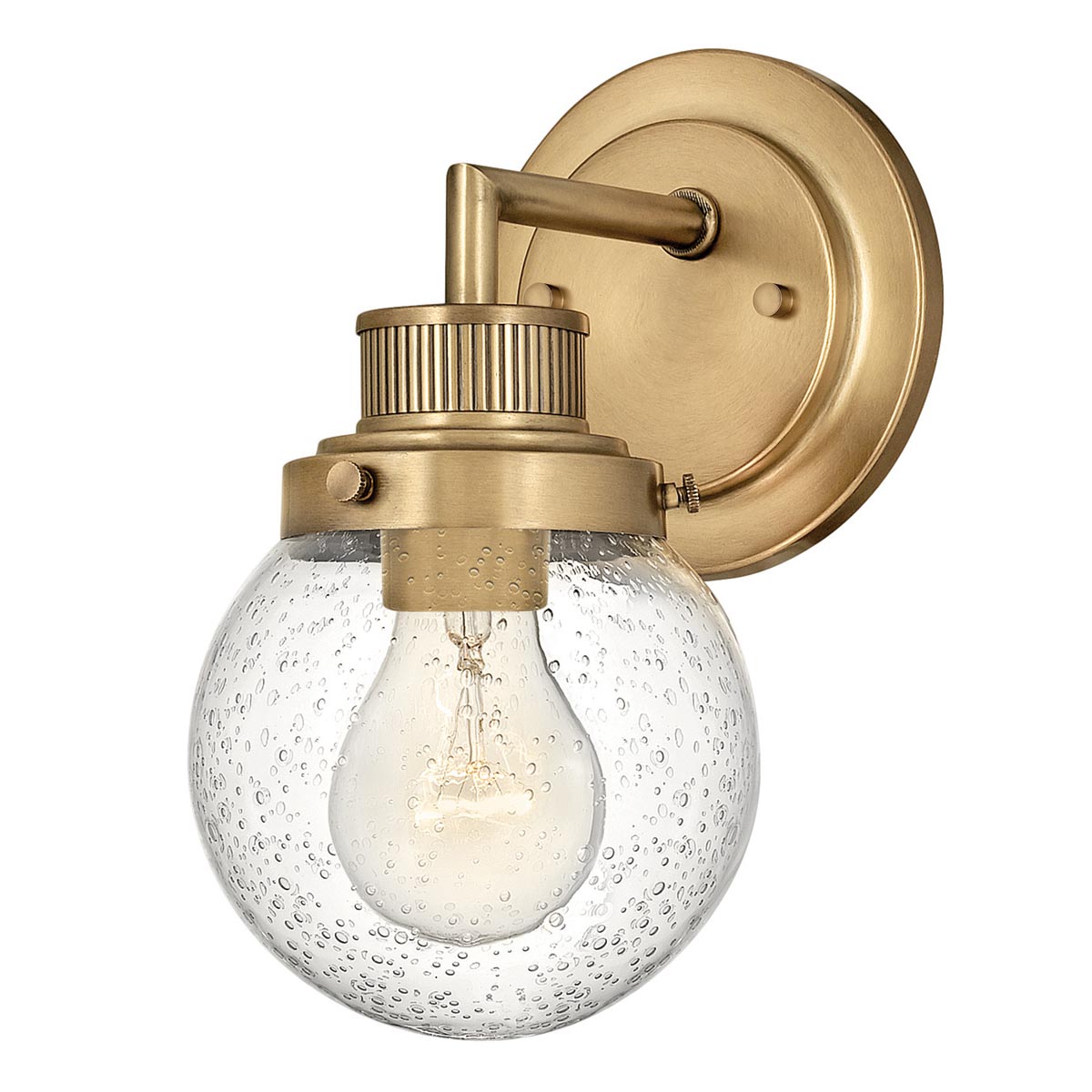 Poppy Ø13 Laiton antique lampe de salle de bain De Elstead Lighting - Poppy dégage non seulement un charme intemporel, mais possède également un indice de protection IP44, ce qui en fait le choix parfait pour l'éclairage de la salle de bain.