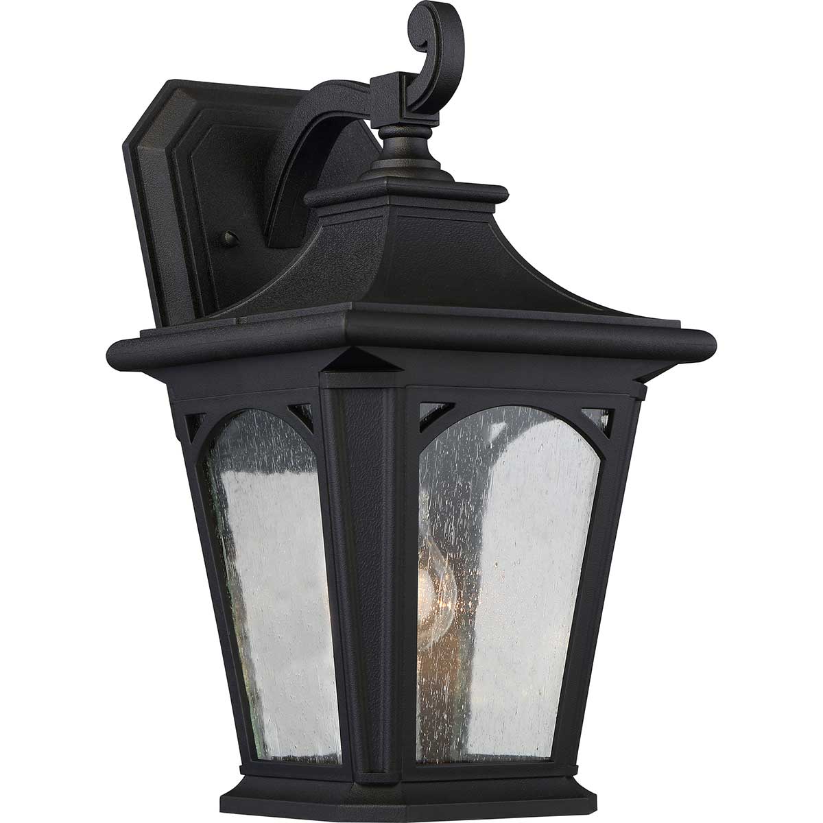 Bedford Noir lampe d’extérieur De Elstead Lighting - La lampe Bedford est fabriquée à partir d'un matériau composite et est conçue pour résister à des températures extrêmes, aussi bien élevées que basses.