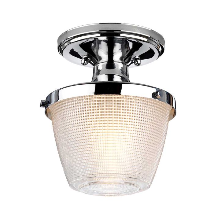 Dublin Ø18 Chrome poli lampe de salle de bain De Elstead Lighting - Ses d&eacute;tails m&eacute;talliques chrom&eacute;s et polis lui conf&egrave;rent un style moderne et raffin&eacute; qui s'int&egrave;gre harmonieusement &agrave; la plupart des salles de bains.