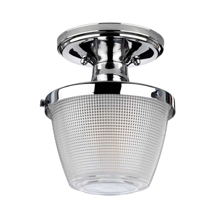 Dublin Ø18 Chrome poli lampe de salle de bain De Elstead Lighting - Ses d&eacute;tails m&eacute;talliques chrom&eacute;s et polis lui conf&egrave;rent un style moderne et raffin&eacute; qui s'int&egrave;gre harmonieusement &agrave; la plupart des salles de bains.