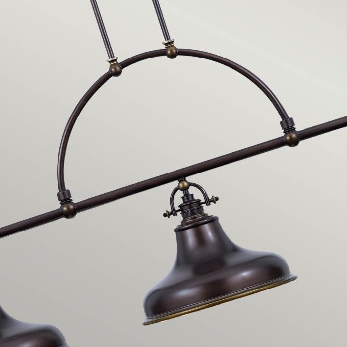 Emery 133cm Bronze suspension De Elstead Lighting - Emery est une suspension de style am&eacute;ricain classique qui apporte une touche de nostalgie et d'&eacute;l&eacute;gance &agrave; votre int&eacute;rieur.
