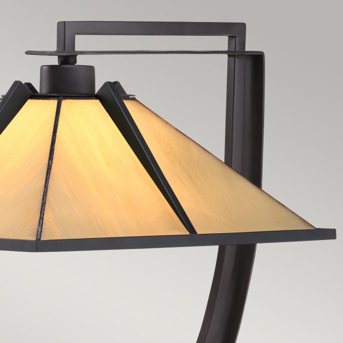Pomeroy 55cm Bronze/jaune De Elstead Lighting - Les lampes Tiffany sont disponibles dans de nombreux styles différents et Pomeroy ne fait pas exception.
