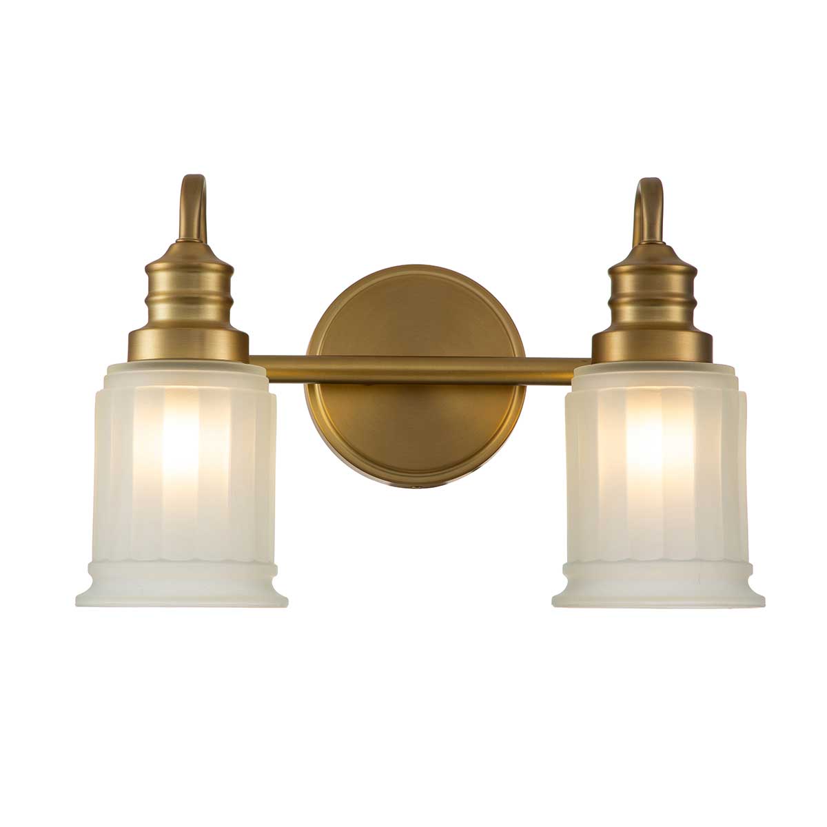 Swell 36cm Laiton brossé lampe de salle de bain De Elstead Lighting - La lampe a un design urbain et intemporel et, gr&acirc;ce &agrave; son indice de protection IP44, s'int&egrave;gre parfaitement dans les environnements de salle de bain.