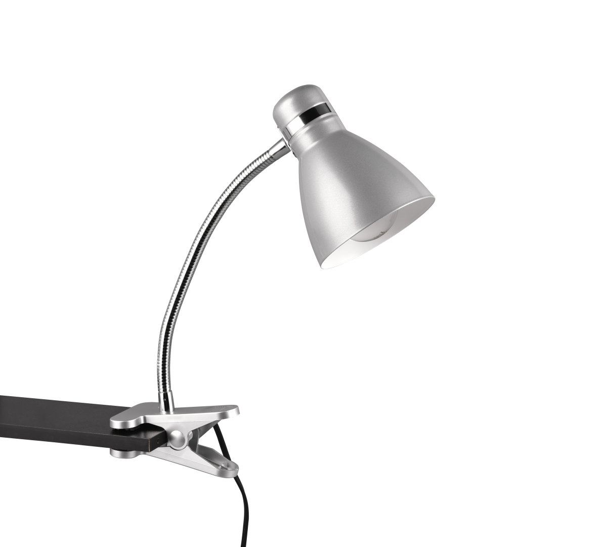 Harvey Gris lampe à pince De Trio Lighting - La lampe de couleur titane peut être facilement combinée avec différents concepts d'ameublement et de couleurs et s'intègre harmonieusement dans votre intérieur.