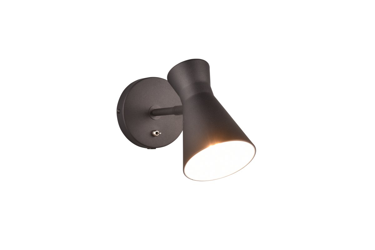 Enzo 16cm Noir lampe de lecture De Trio Lighting - 