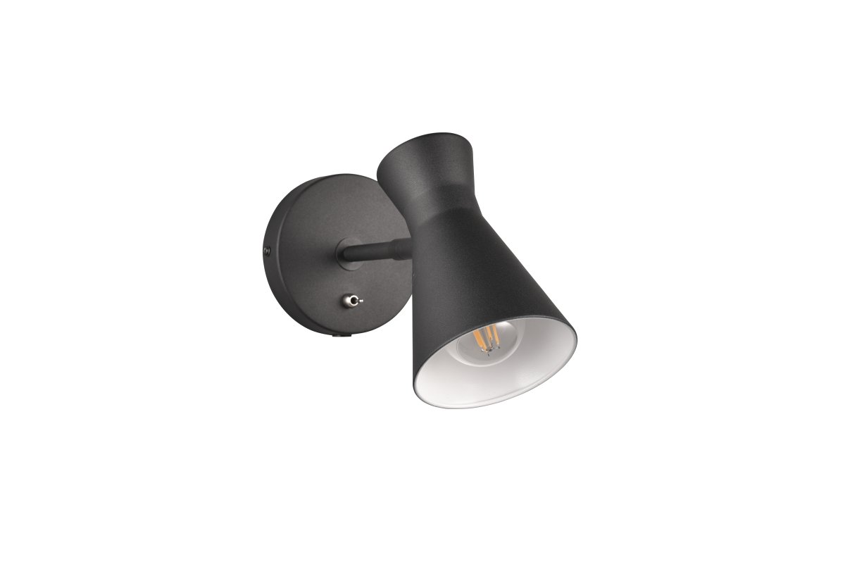 Enzo 16cm Noir lampe de lecture De Trio Lighting - 