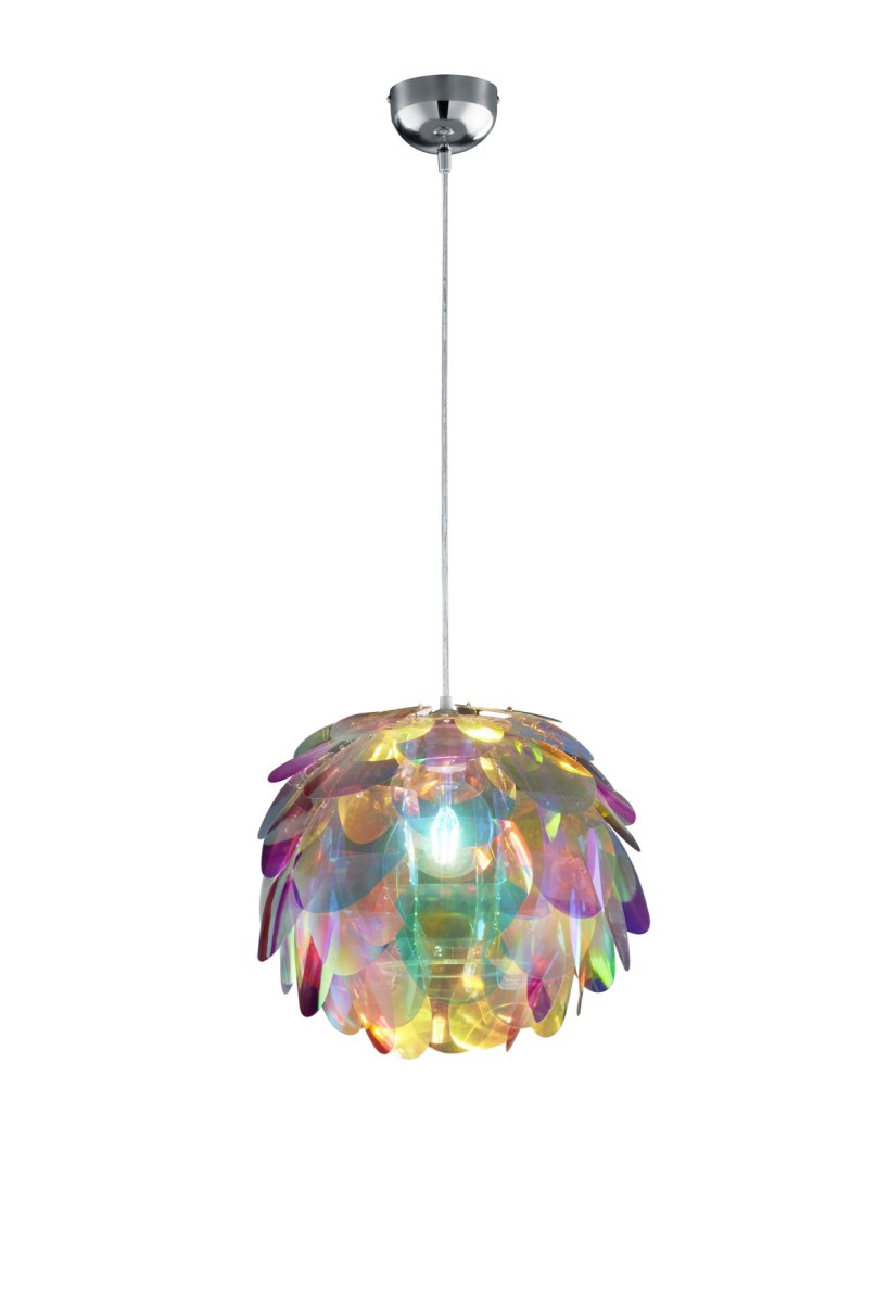 Clover Ø40 Multicolore suspension De Trio Lighting - Avec un diam&egrave;tre de 40 cm et une longueur de pendule r&eacute;glable de 150 cm, vous trouverez facilement la position parfaite.