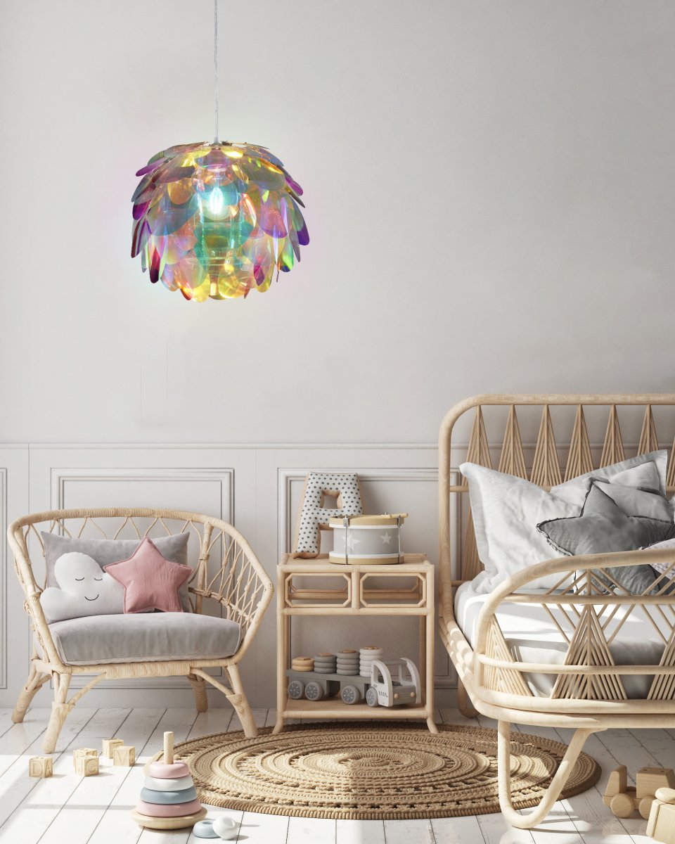 Clover Ø40 Multicolore suspension De Trio Lighting - Avec un diam&egrave;tre de 40 cm et une longueur de pendule r&eacute;glable de 150 cm, vous trouverez facilement la position parfaite.