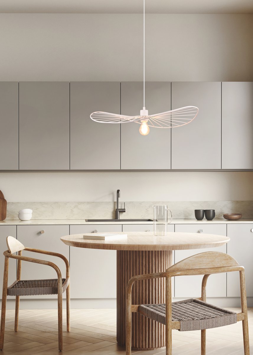 Chapeau Ø60 Blanc suspension De Trio Lighting - Chapeau donne à votre maison une mise à niveau à la fois visuelle et fonctionnelle.