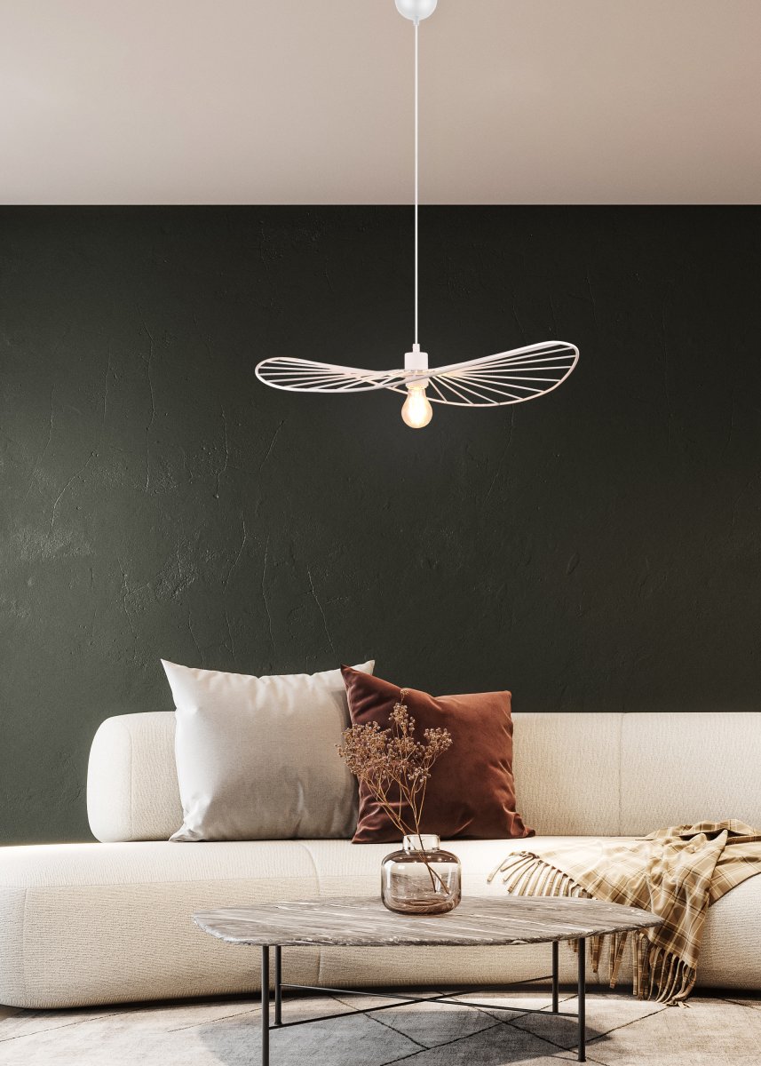 Chapeau Ø60 Blanc suspension De Trio Lighting - Chapeau donne à votre maison une mise à niveau à la fois visuelle et fonctionnelle.