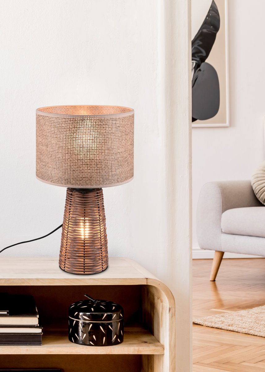 Straw 40cm Nature lampe de table De Trio Lighting - 