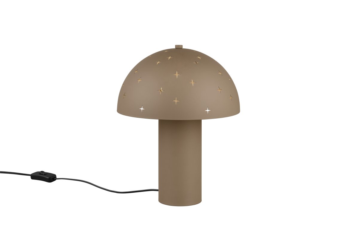Seta 32cm Grège lampe de table De Trio Lighting - Donnez &agrave; votre salon ou &agrave; votre table de chevet une expression intemporelle et une touche moderne avec la lampe de table Seta.