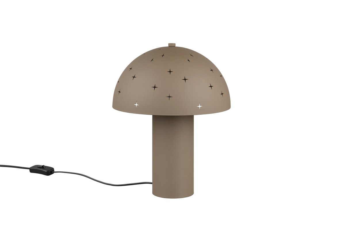 Seta 32cm Grège lampe de table De Trio Lighting - Donnez &agrave; votre salon ou &agrave; votre table de chevet une expression intemporelle et une touche moderne avec la lampe de table Seta.