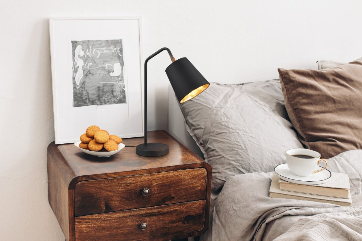 Buddy 45cm Noir lampe de bureau De Trio Lighting - 