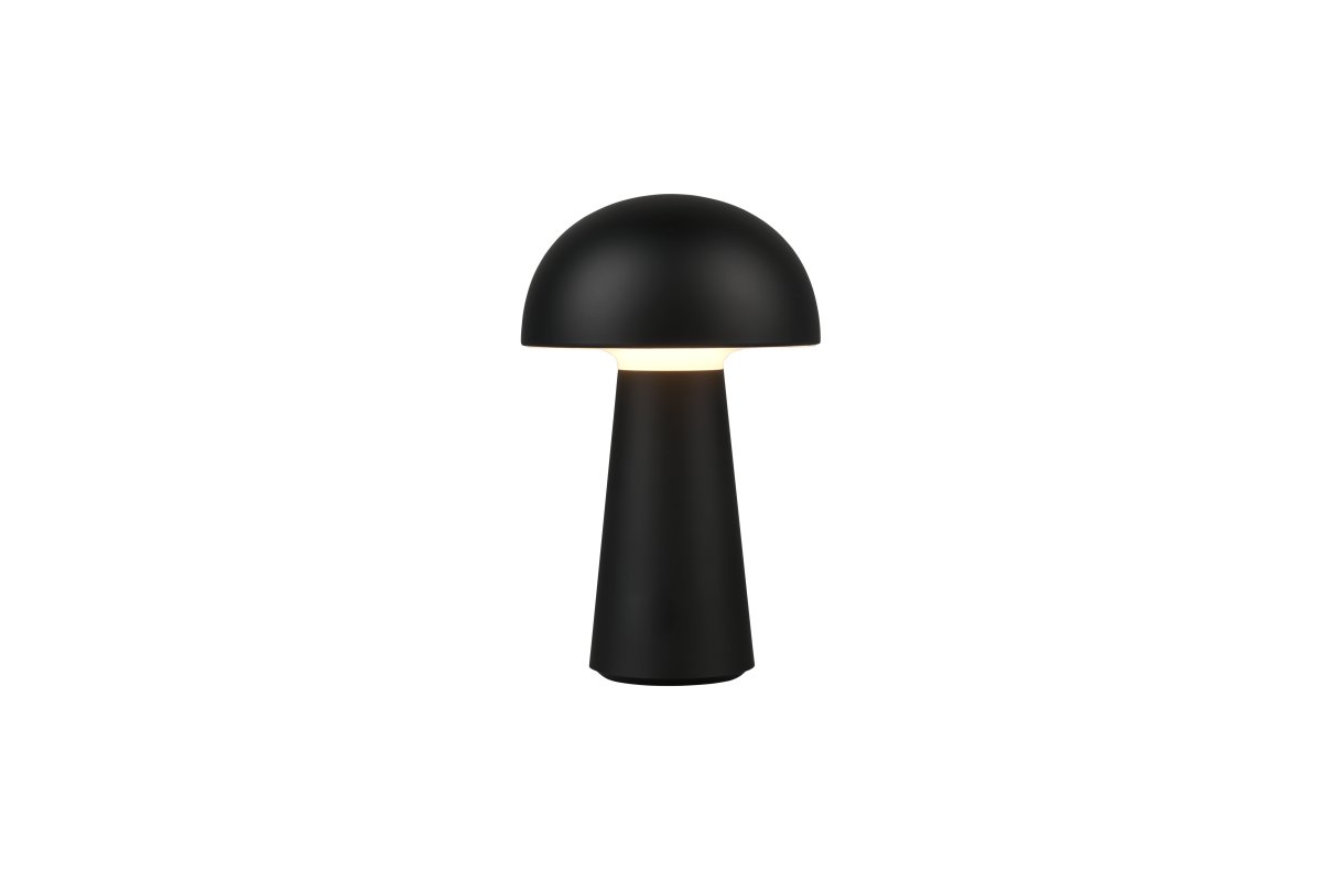 Lennon 22cm Noir portable De Trio Lighting - La lampe de table Lennon allie un design &eacute;l&eacute;gant &agrave; une fonction pratique et est parfaite pour une utilisation int&eacute;rieure et ext&eacute;rieure.