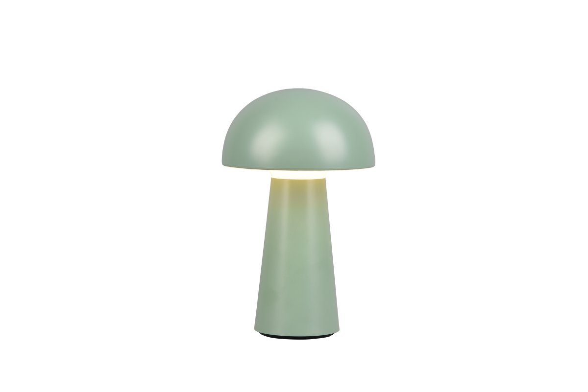 Lennon 22cm Vert portable De Trio Lighting - La lampe de table Lennon allie un design &eacute;l&eacute;gant &agrave; une fonction pratique et est parfaite pour une utilisation int&eacute;rieure et ext&eacute;rieure.
