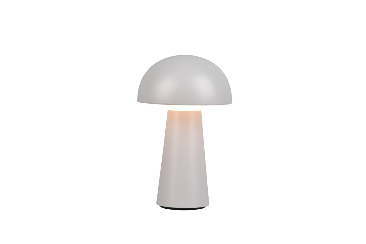 Lennon 22cm Gris portable De Trio Lighting - La lampe de table Lennon allie un design élégant à une fonction pratique et est parfaite pour une utilisation intérieure et extérieure.