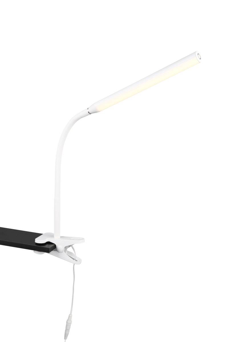 Nevada Blanc lampe à pince De Trio Lighting - Le variateur intégré permet de régler individuellement la luminosité, tandis que la couleur de lumière réglable crée l'atmosphère adéquate.