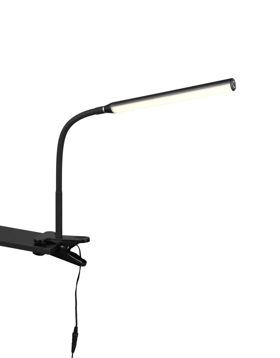Nevada Noir lampe à pince De Trio Lighting - Le variateur intégré permet de régler individuellement la luminosité, tandis que la couleur de lumière réglable crée l'atmosphère idéale.