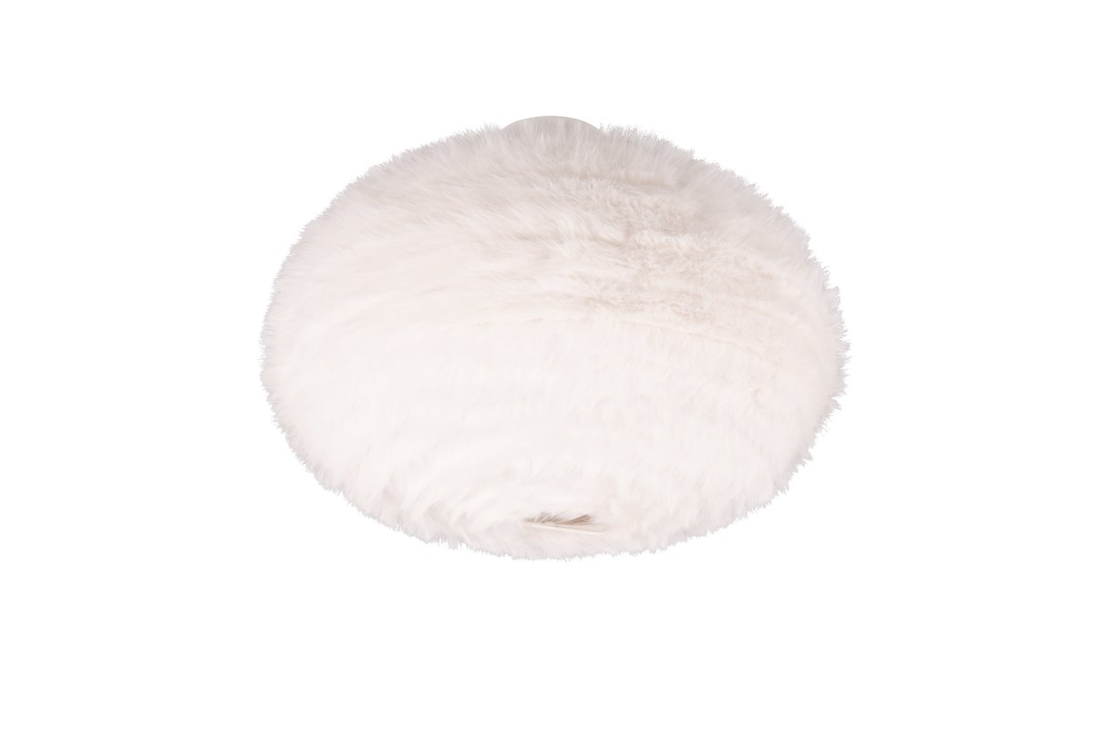 Furry Ø50 Blanc plafonnier De Trio Lighting - Le plafonnier « Furry » séduit par son design exceptionnel et son aspect doux et moelleux.
