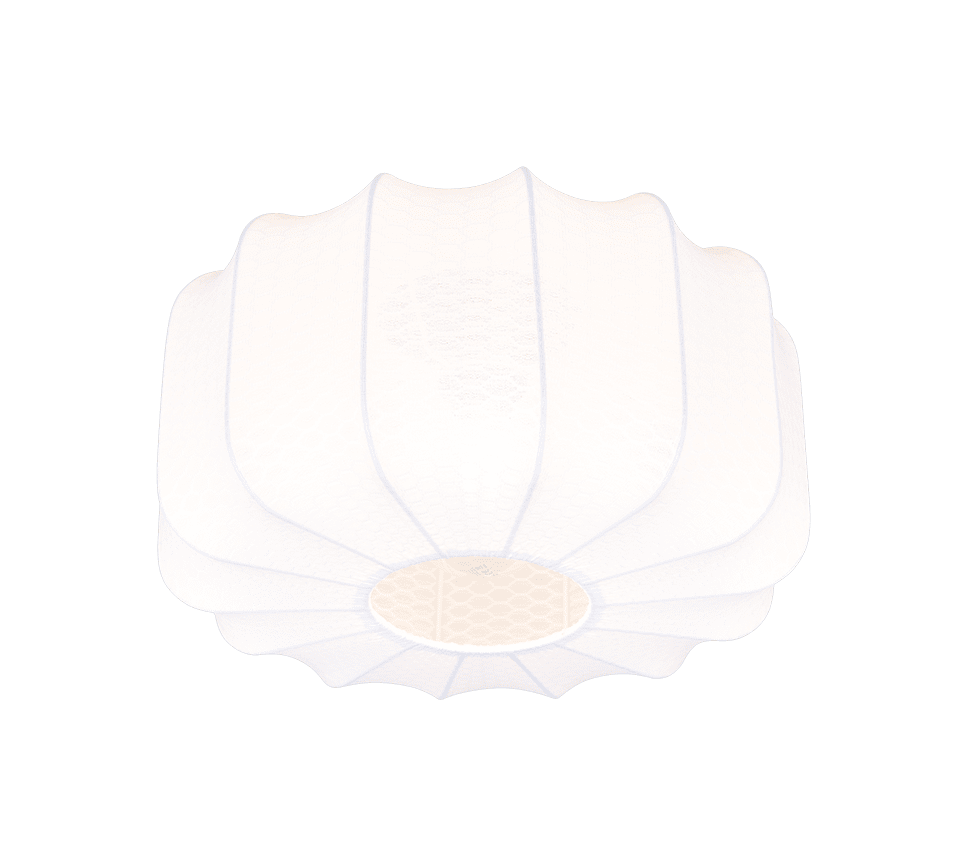 Madeline Ø40 Blanc plafonnier De Trio Lighting - L'abat-jour textile assure une agréable répartition de la lumière dans la pièce.