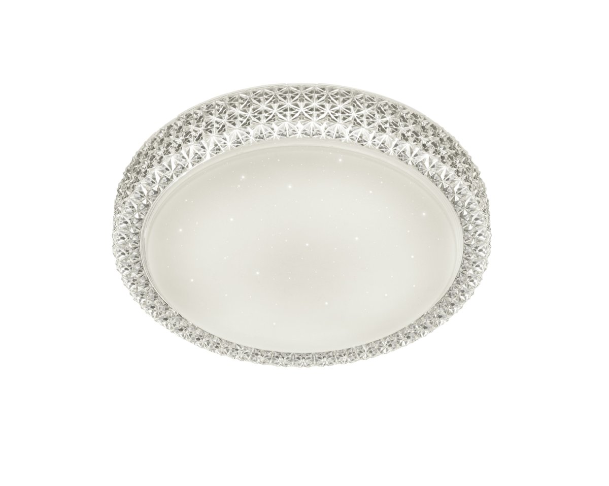  Pegasus Ø40 Blanc plafonnier De Trio Lighting - Le diam&egrave;tre de la lampe est de 40 cm et le bord blanc poli &eacute;l&eacute;gant de l'acrylique blanc lui conf&egrave;re un caract&egrave;re &eacute;l&eacute;gant et de haute qualit&eacute;.