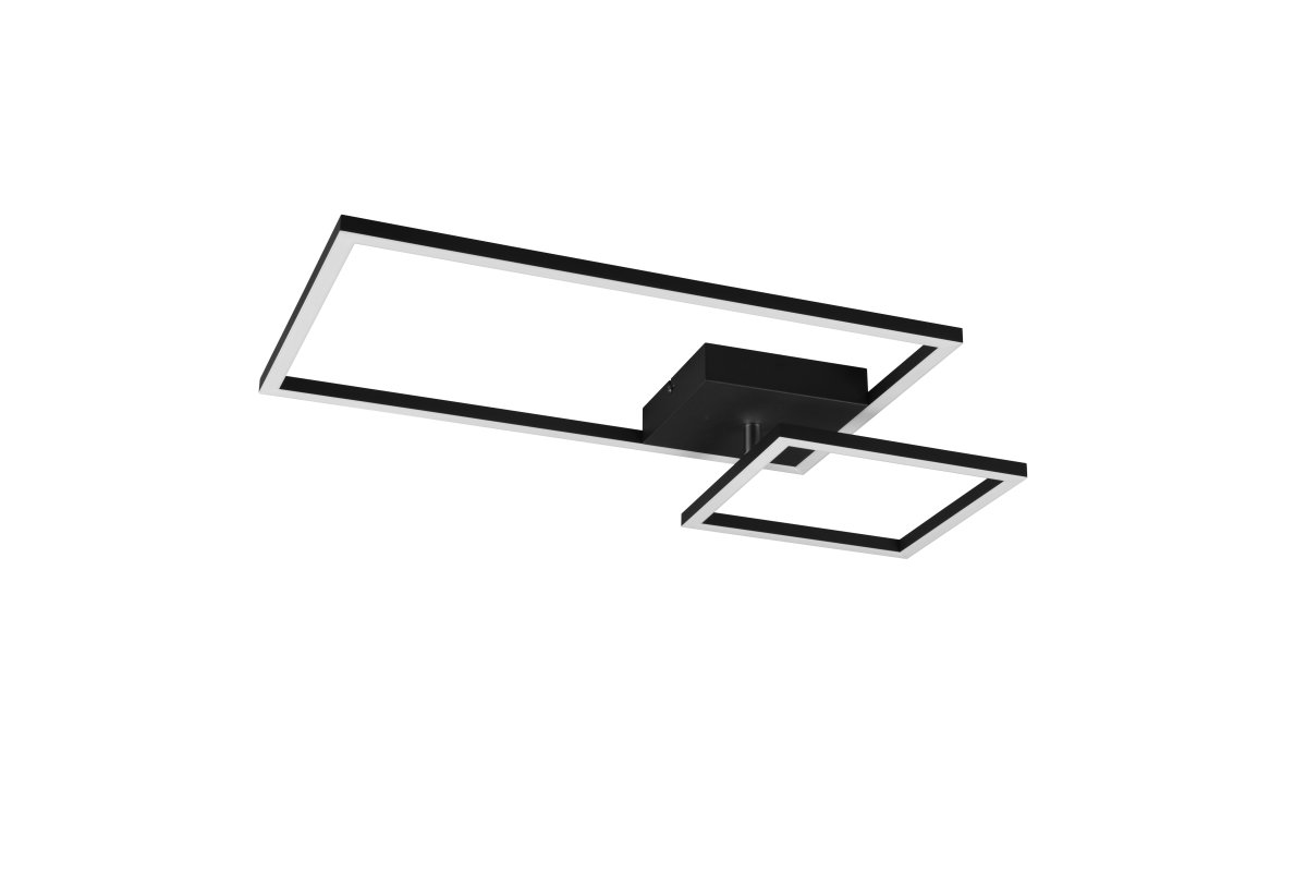 Padella 63cm Noir plafonnier De Trio Lighting - Le design noir mat &eacute;l&eacute;gant fait de Padella un ajout &eacute;l&eacute;gant aux int&eacute;rieurs modernes et offre des possibilit&eacute;s de combinaison infinies pour une touche sophistiqu&eacute;e et personnelle.