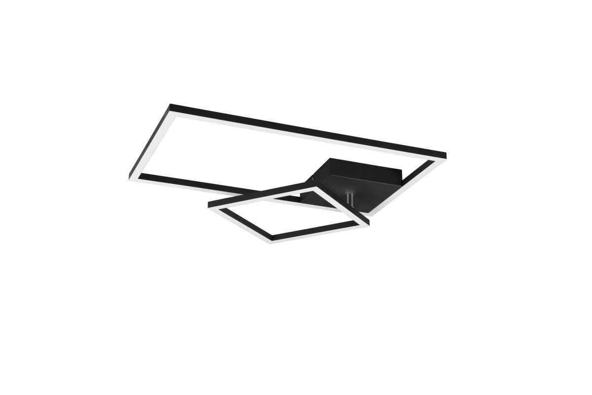 Padella 63cm Noir plafonnier De Trio Lighting - Le design noir mat &eacute;l&eacute;gant fait de Padella un ajout &eacute;l&eacute;gant aux int&eacute;rieurs modernes et offre des possibilit&eacute;s de combinaison infinies pour une touche sophistiqu&eacute;e et personnelle.