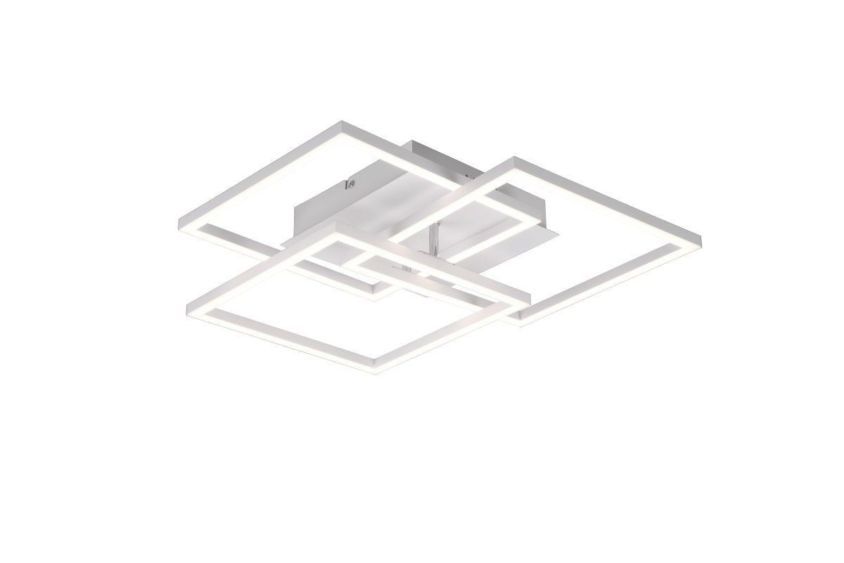 Mobile 42cm Blanc plafonnier De Trio Lighting - Le design minimaliste en blanc mat fait de cette lampe un élément de design d'intérieur polyvalent qui s'intègre dans de nombreux styles différents tout en offrant une élégance et une fonctionnalité modernes.
