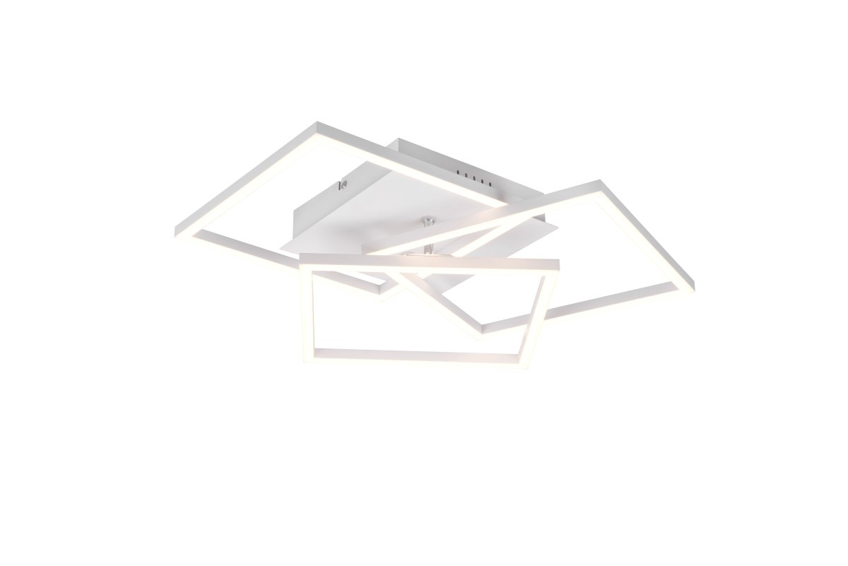 Mobile 42cm Blanc plafonnier De Trio Lighting - Le design minimaliste en blanc mat fait de cette lampe un élément de design d'intérieur polyvalent qui s'intègre dans de nombreux styles différents tout en offrant une élégance et une fonctionnalité modernes.
