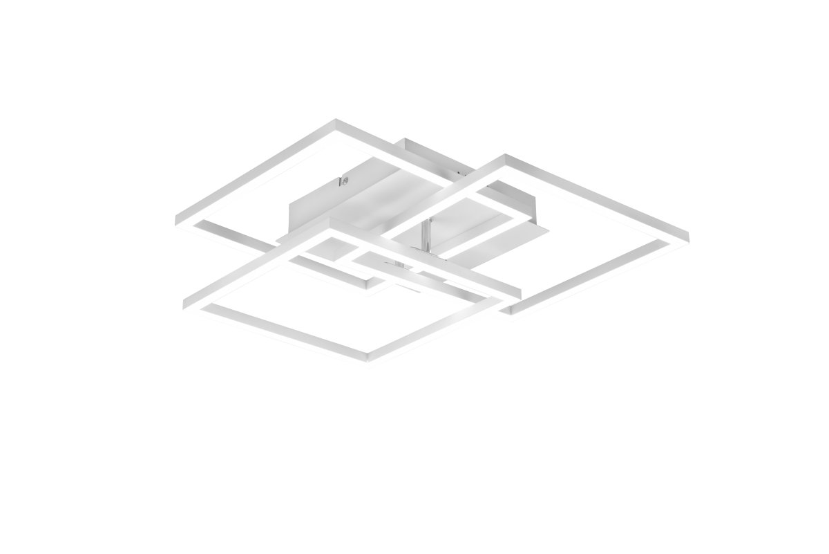 Mobile 42cm Blanc plafonnier De Trio Lighting - Le design minimaliste en blanc mat fait de cette lampe un élément de design d'intérieur polyvalent qui s'intègre dans de nombreux styles différents tout en offrant une élégance et une fonctionnalité modernes.