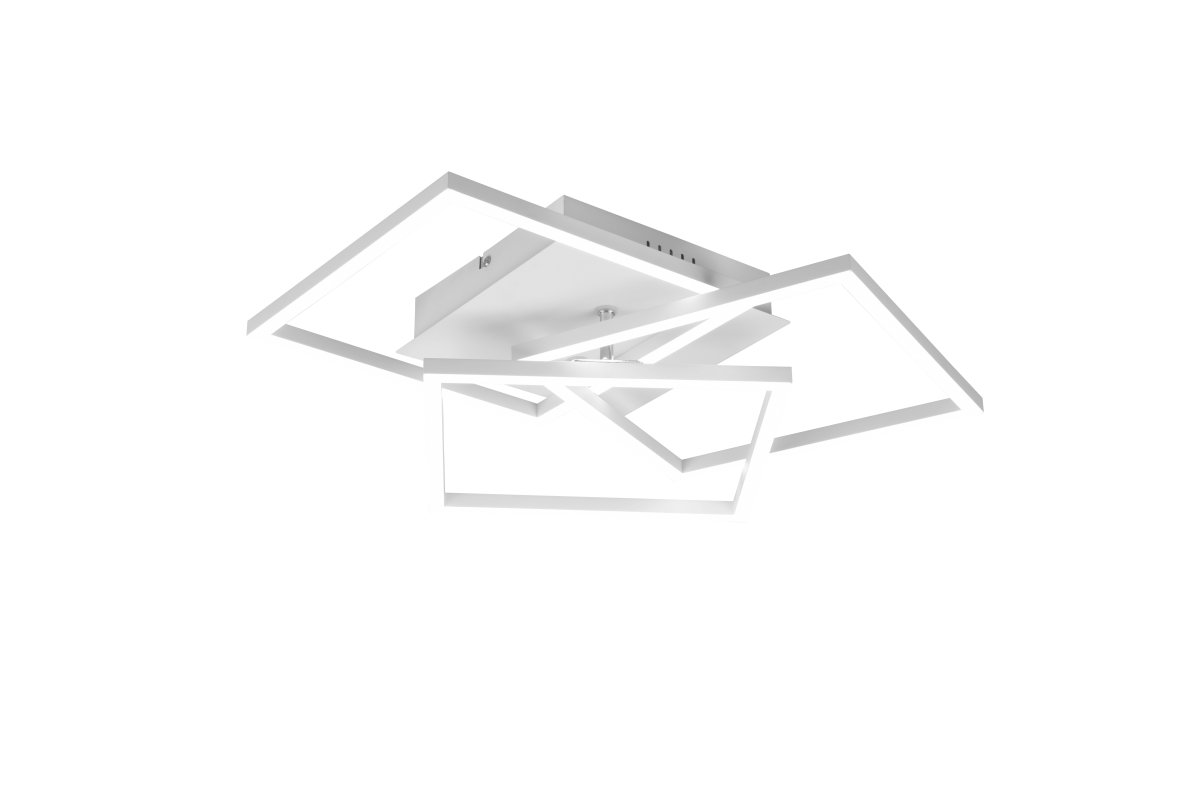 Mobile 42cm Blanc plafonnier De Trio Lighting - Le design minimaliste en blanc mat fait de cette lampe un élément de design d'intérieur polyvalent qui s'intègre dans de nombreux styles différents tout en offrant une élégance et une fonctionnalité modernes.