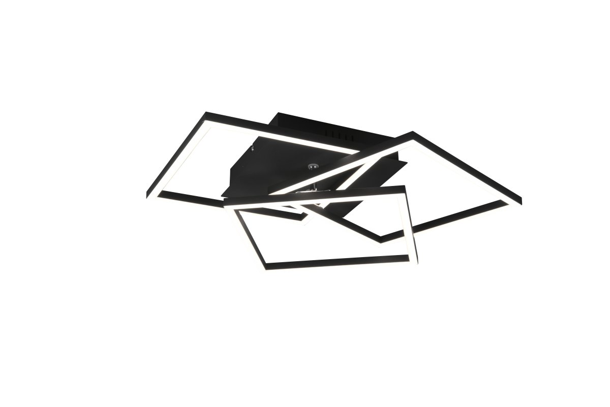 Mobile 42cm Noir plafonnier De Trio Lighting - Le design minimaliste en noir mat fait de cette lampe un élément de design d'intérieur polyvalent qui s'intègre dans de nombreux styles différents tout en offrant une élégance et une fonctionnalité modernes.