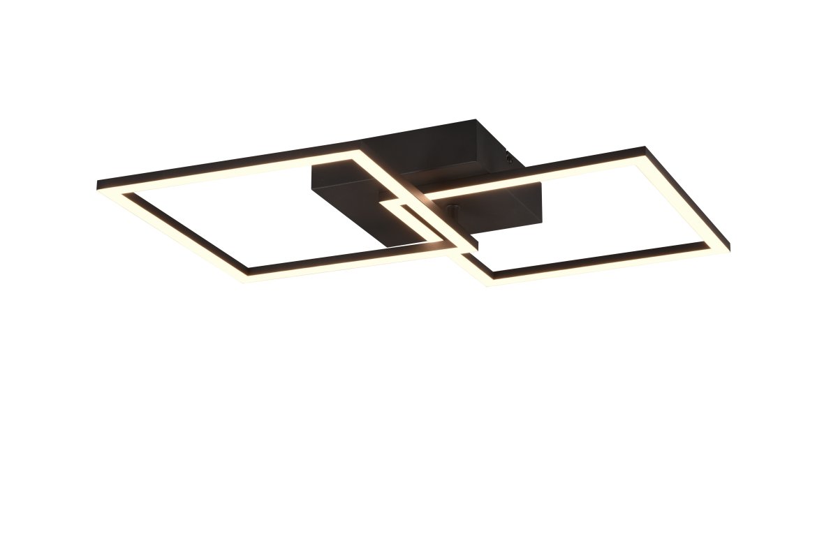 Trail 60cm Noir plafonnier De Trio Lighting - La combinaison élégante d'une finition blanche mate intemporelle et d'un métal de haute qualité confère à la lampe une apparence noble et crée en même temps une atmosphère agréable dans la pièce.