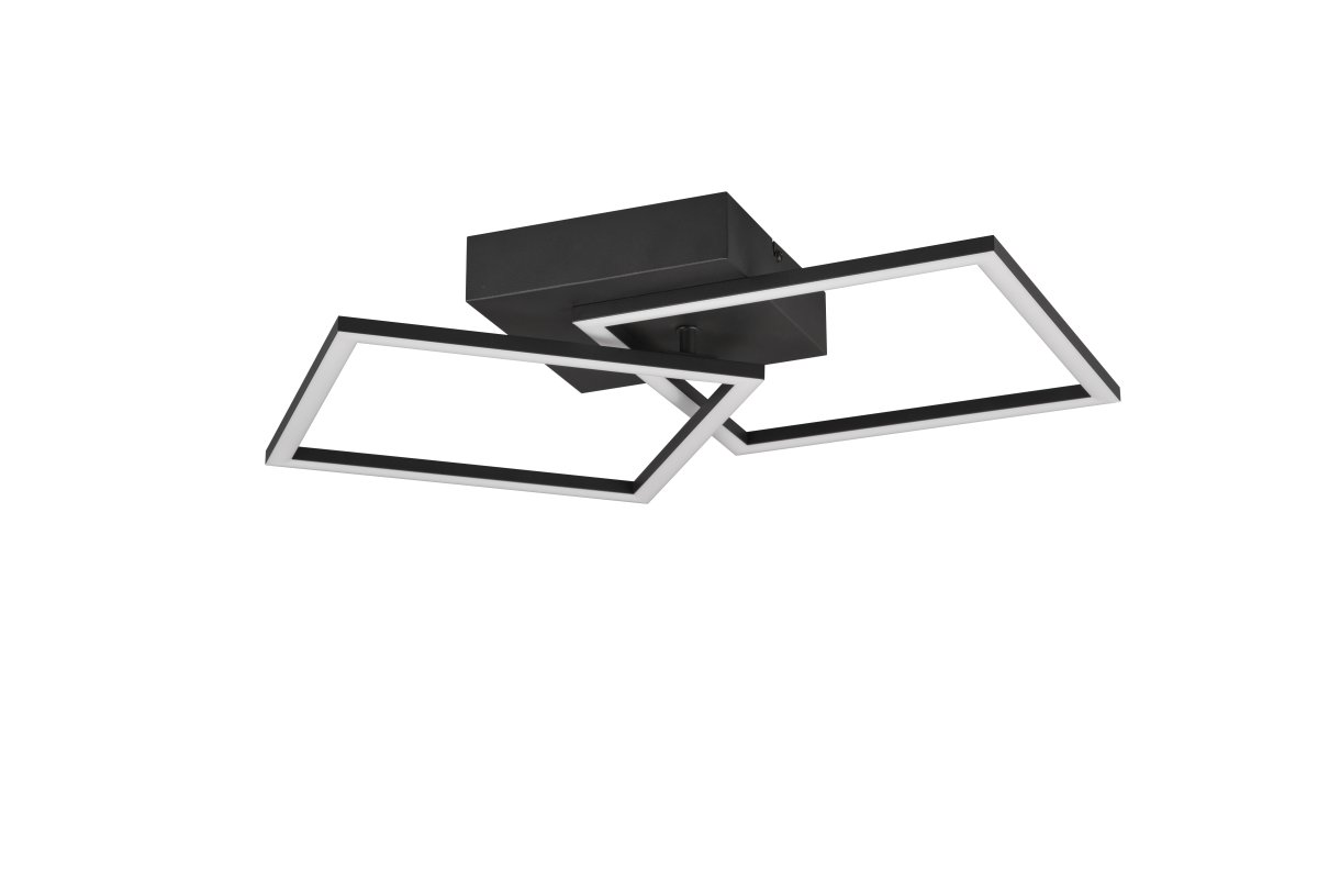 Trail 60cm Noir plafonnier De Trio Lighting - La combinaison élégante d'une finition blanche mate intemporelle et d'un métal de haute qualité confère à la lampe une apparence noble et crée en même temps une atmosphère agréable dans la pièce.