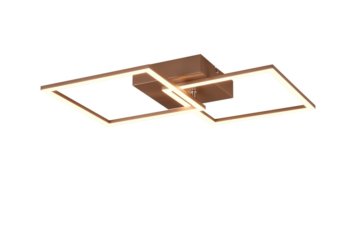 Trail 60cm Brun plafonnier De Trio Lighting - La combinaison &eacute;l&eacute;gante de la couleur &laquo; caf&eacute; &raquo; intemporelle et du m&eacute;tal de haute qualit&eacute; donne &agrave; la lampe une apparence noble et cr&eacute;e une atmosph&egrave;re agr&eacute;able dans la pi&egrave;ce.