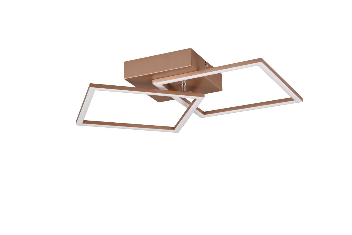 Trail 60cm Brun plafonnier De Trio Lighting - La combinaison &eacute;l&eacute;gante de la couleur &laquo; caf&eacute; &raquo; intemporelle et du m&eacute;tal de haute qualit&eacute; donne &agrave; la lampe une apparence noble et cr&eacute;e une atmosph&egrave;re agr&eacute;able dans la pi&egrave;ce.