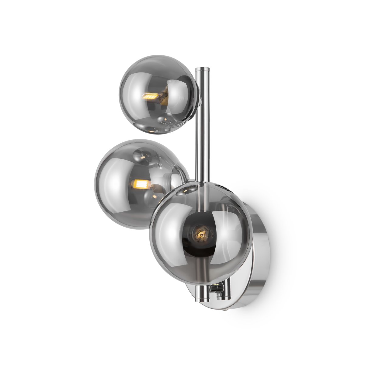 Dallas 25cm Chrome applique murale De Maytoni - Créez une atmosphère élégante et chaleureuse avec Dallas, un luminaire qui illuminera votre intérieur avec classe et finesse.