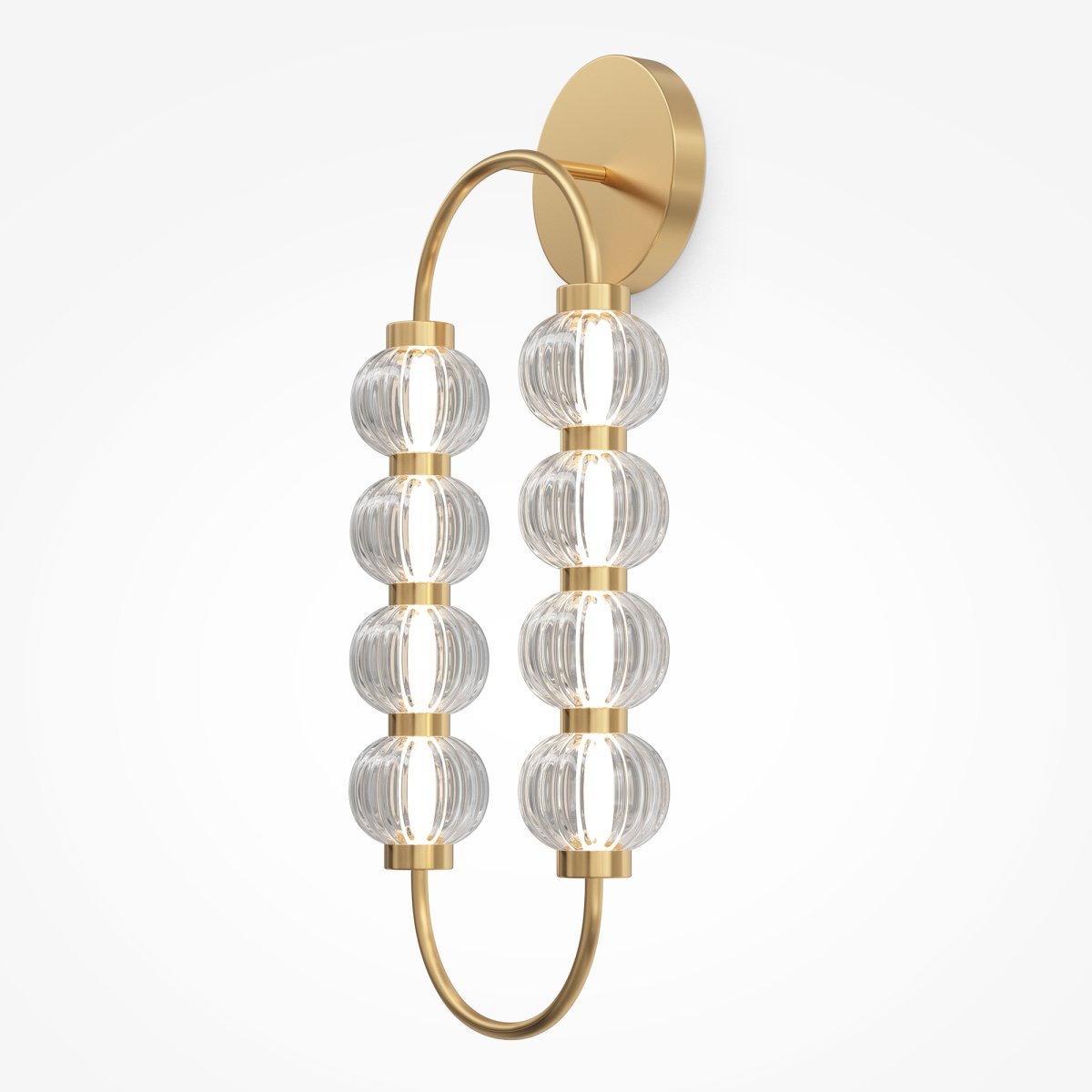 Amulet 60cm Or applique murale De Maytoni - La forme incurvée unique de la lampe fournit une lumière agréable qui illumine l'atmosphère de n'importe quelle pièce et est parfaite pour les couloirs et les salons.
