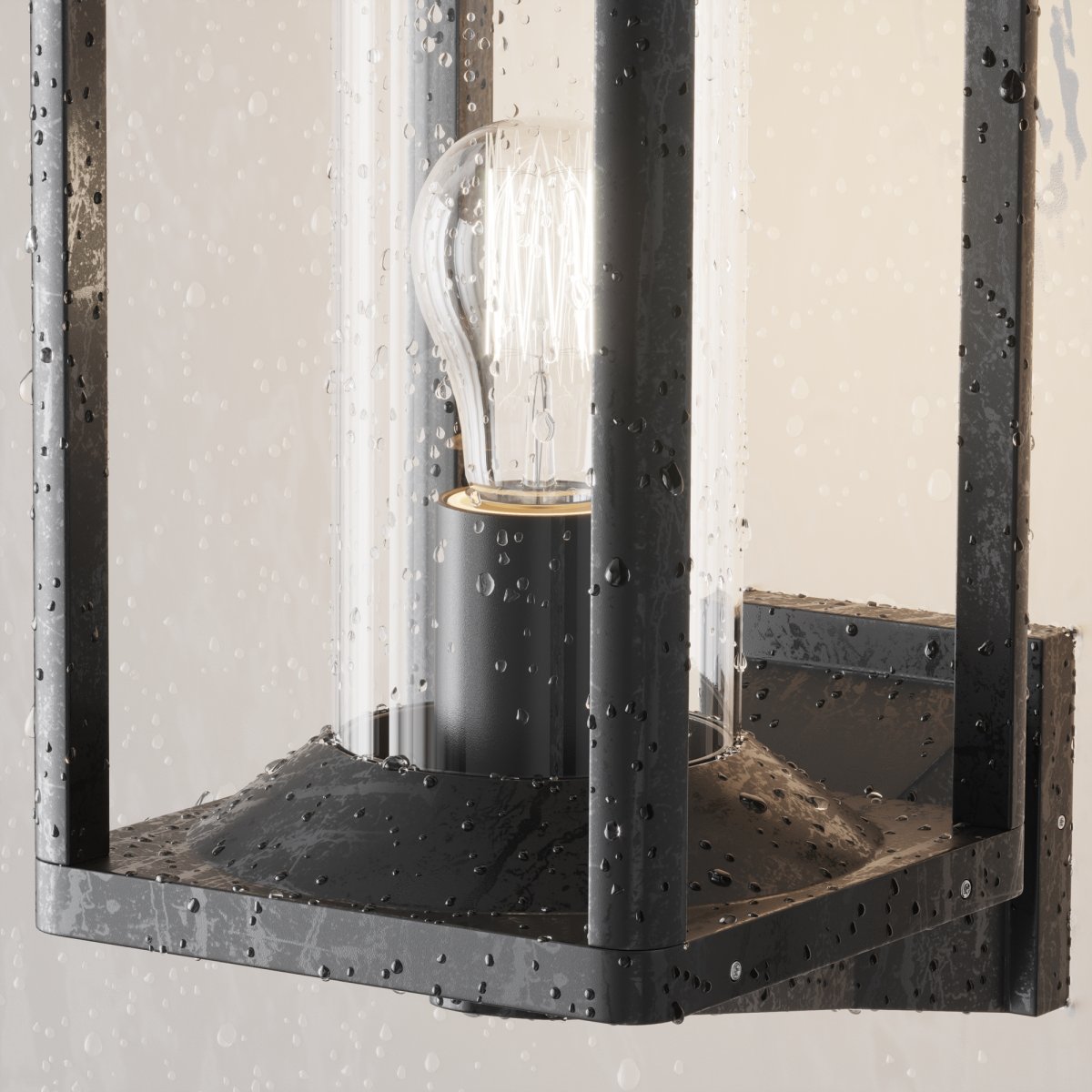 Cell Graphite lampe d’extérieur De Maytoni - Avec sa conception ouverte et son cadre en métal robuste, il émet une lumière chaleureuse et invitante, parfaite pour une utilisation intérieure et extérieure.