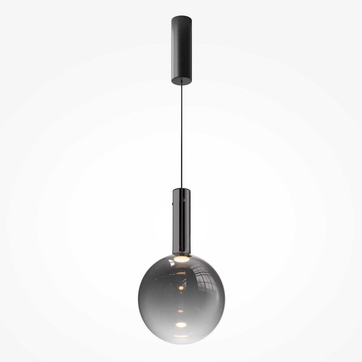 Nebula Ø25 Noir suspension De Maytoni - La température de couleur de la source lumineuse est de 3000K de lumière blanche chaude, ce qui crée une atmosphère douce et agréable.
