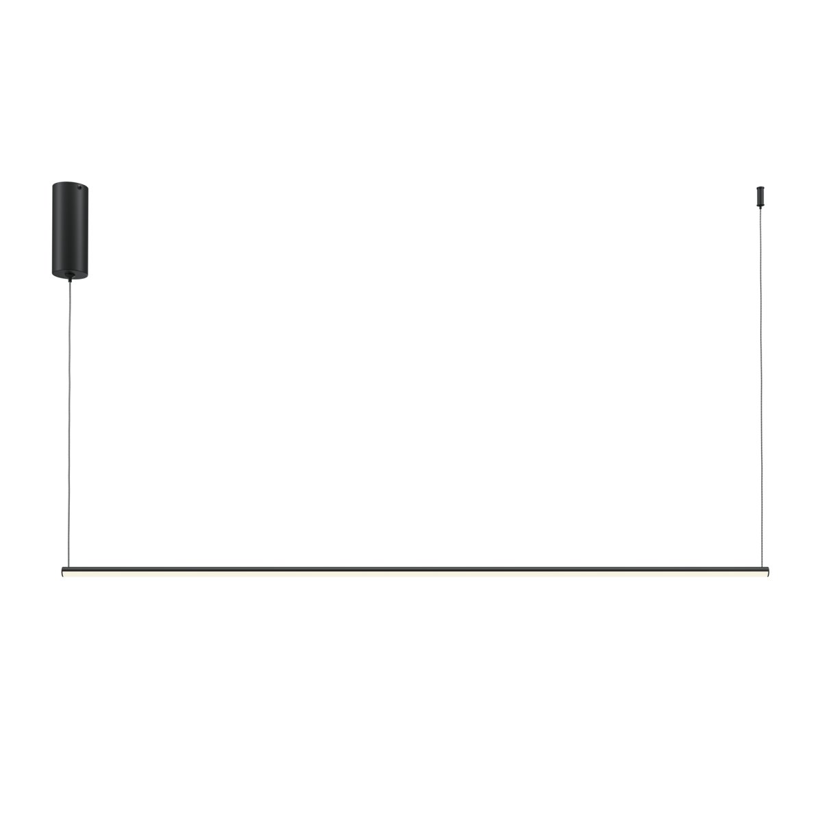 Halo 120cm Noir suspension De Maytoni - Sa forme simple et élégante en fait une solution d'éclairage polyvalente qui s'intègre aussi bien dans les intérieurs modernes qu'industriels tout en servant également de déclaration de style discrète.