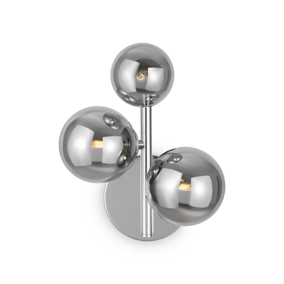 Dallas 25cm Chrome applique murale De Maytoni - Créez une atmosphère élégante et chaleureuse avec Dallas, un luminaire qui illuminera votre intérieur avec classe et finesse.